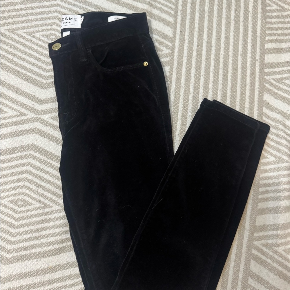 Frame Denim Black Le high skinny jeans